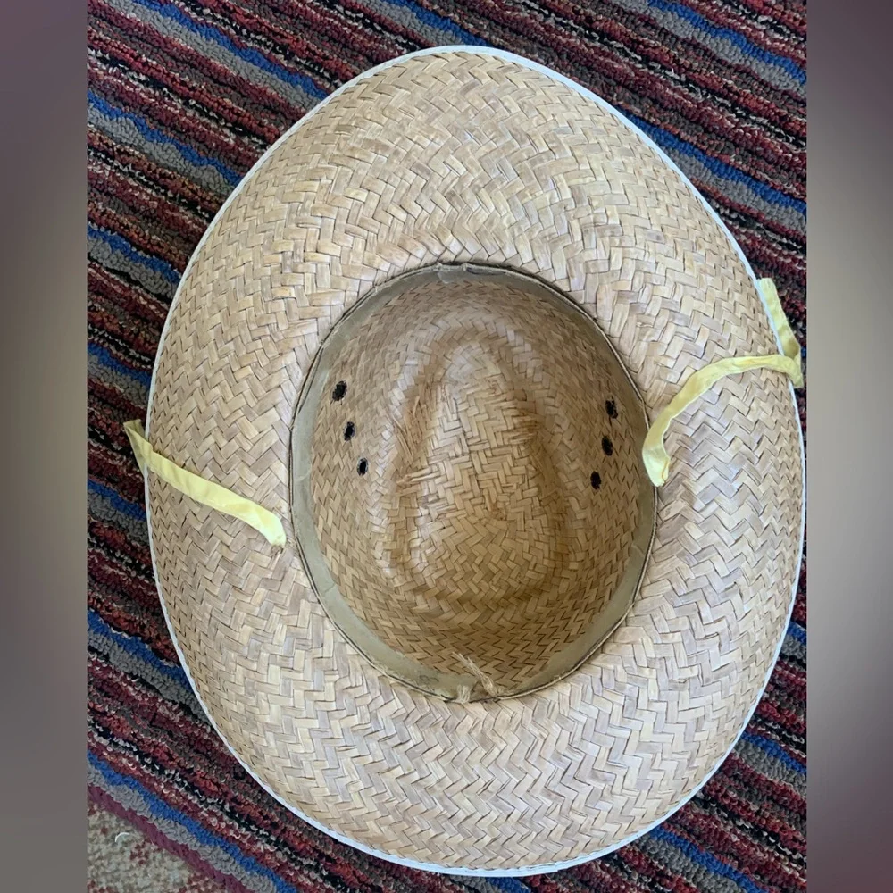 Vintage Hats Lot 2 Straw Hats Cowboy Country Western - Picture 4 of 10